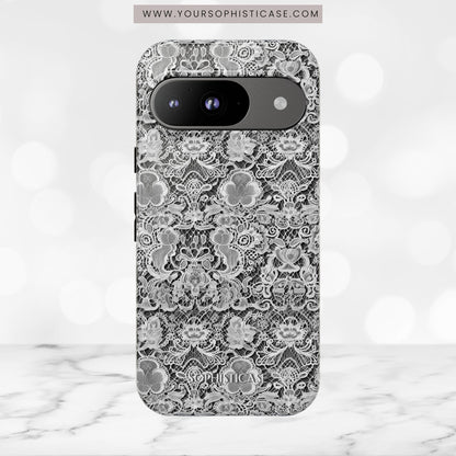 Luxe Lace in Black - Tough Phone Case