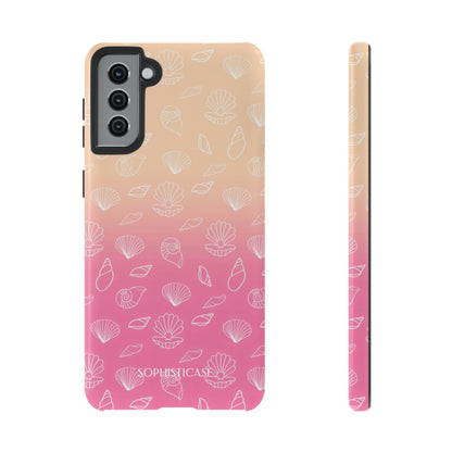 Seashell Society in Sandy Pink Sunset - iPhone Case, Samsung Galaxy Case, Google Pixel Case