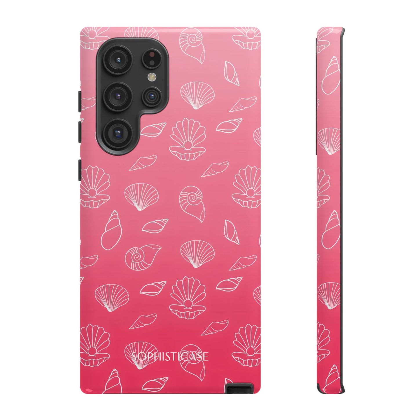 Seashell Society in Sunset Pink - iPhone Case, Samsung Galaxy Case, Google Pixel Case