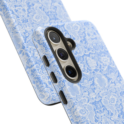 Luxe Lace in Blue - iPhone Case, Samsung Galaxy Case, Google Pixel Case