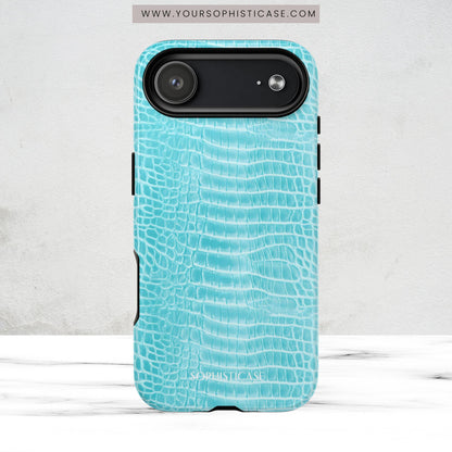Luxe Leather in Aqua - Magsafe Case