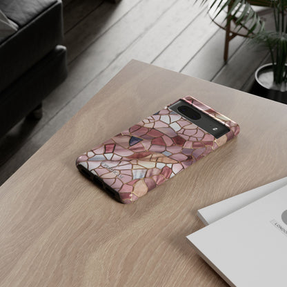 Rose' Runway in Pink Mosaic - Tough Phone Case