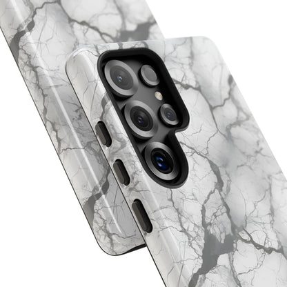 Marble Opulence in Charcoal Grey - Tough Phone Case
