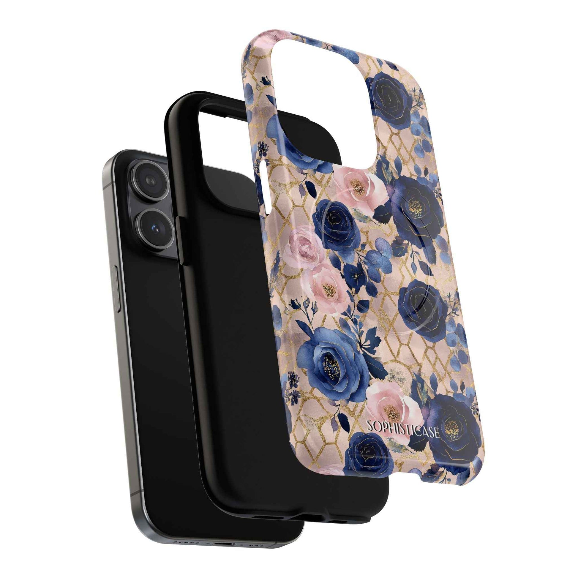 Royal Floral in Navy Blush - iPhone Magsafe Case