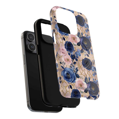 Royal Floral in Navy Blush - iPhone Magsafe Case