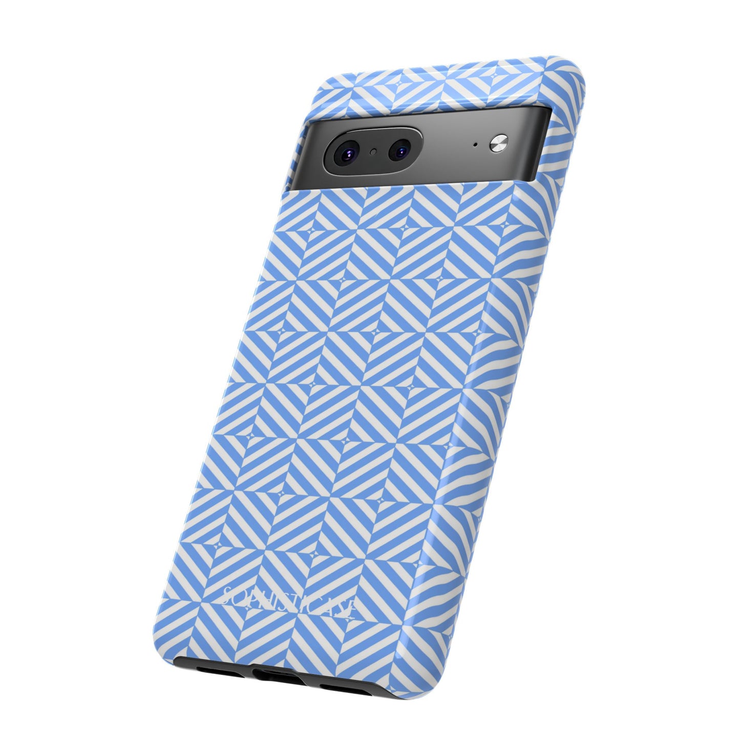 Illusions in Blue - Drop Proof Phone Case for Google Pixel