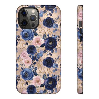 Royal Floral in Navy Blush - Tough Phone Case