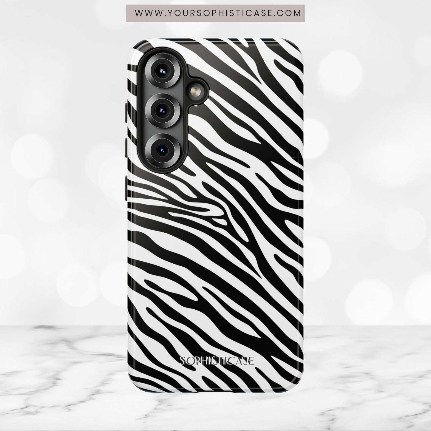 Dark Thoughts in Urban Zebra - Tough Phone Case
