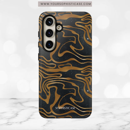 Cosmic Gold in Black - iPhone Case, Samsung Galaxy Case, Google Pixel Case