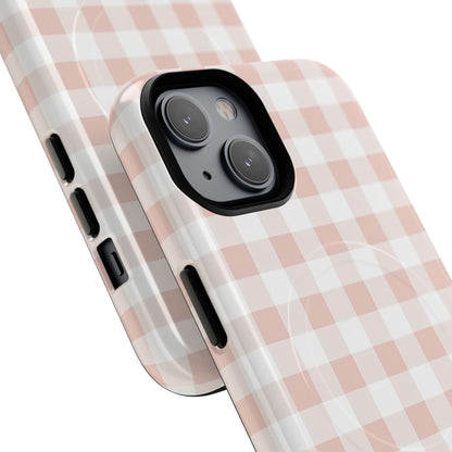 Gingham in Neutral Beige - Magsafe Case