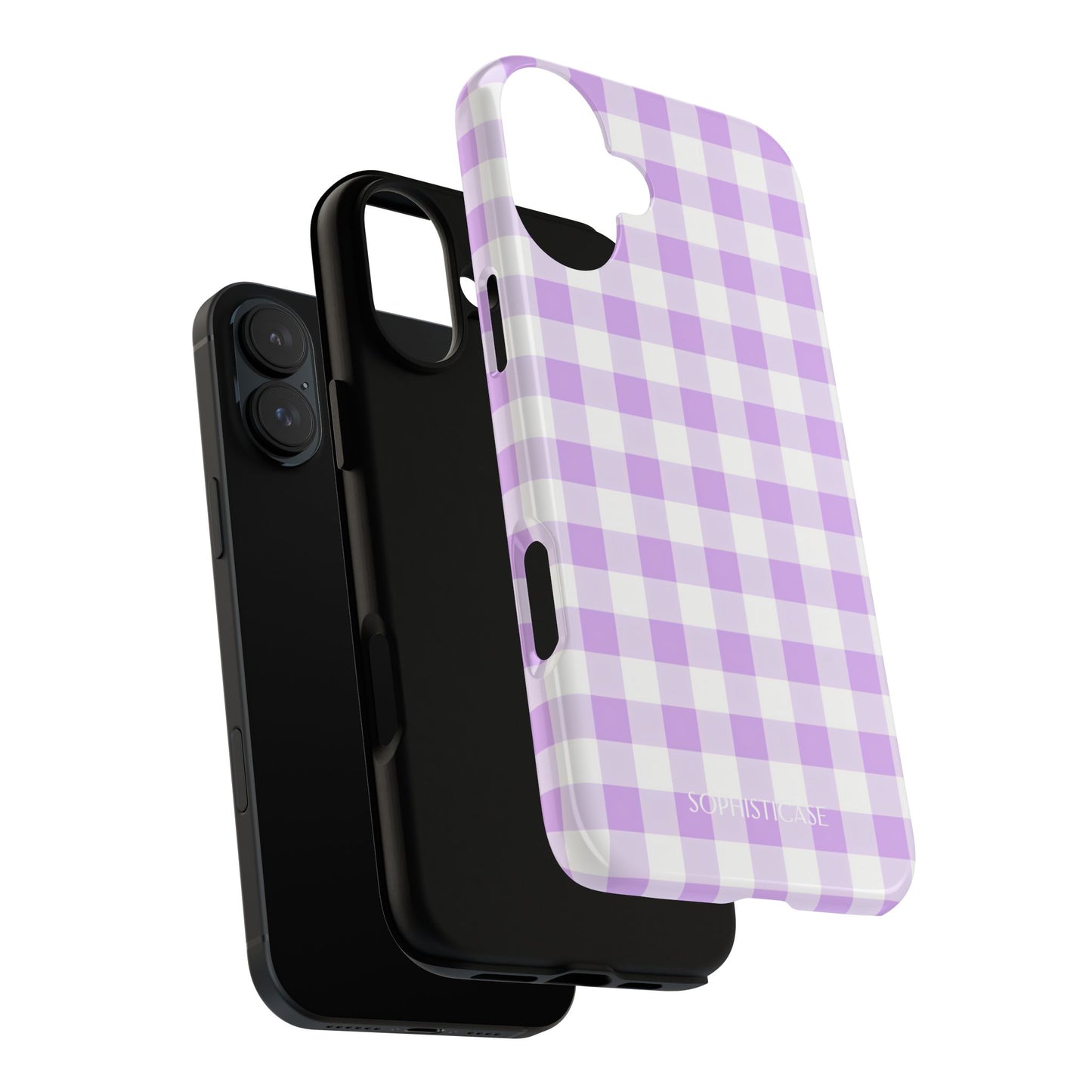 Gingham in Purple - Tough Phone Case