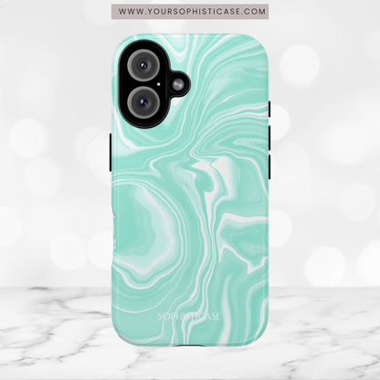 Liquid Dreams in Green - Tough Phone Case