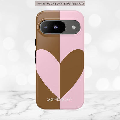 Be Mine in Pink and Brown - iPhone Case, Samsung Galaxy Case, Google Pixel Case