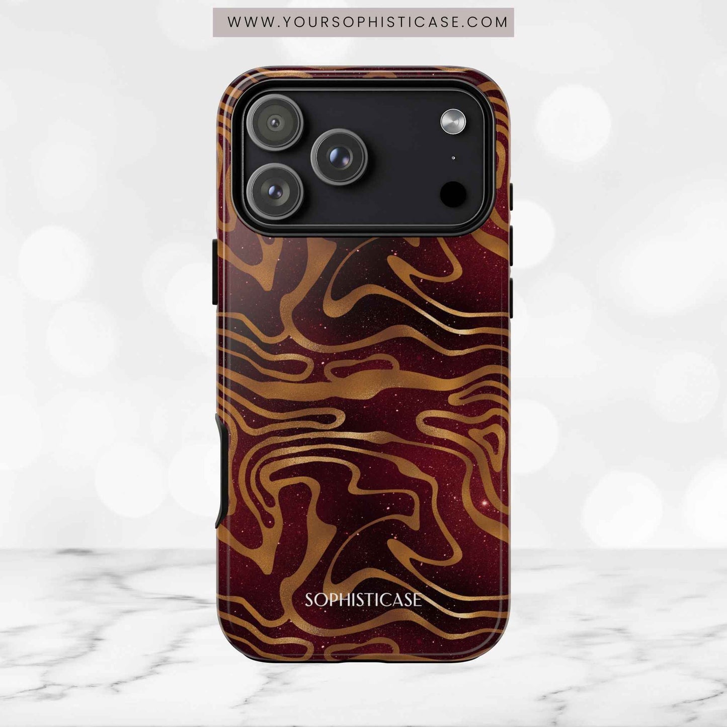 Cosmic Zebra in Red - iPhone Case, Samsung Galaxy Case, Google Pixel Case