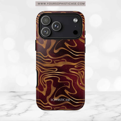 Cosmic Zebra in Red - iPhone Case, Samsung Galaxy Case, Google Pixel Case