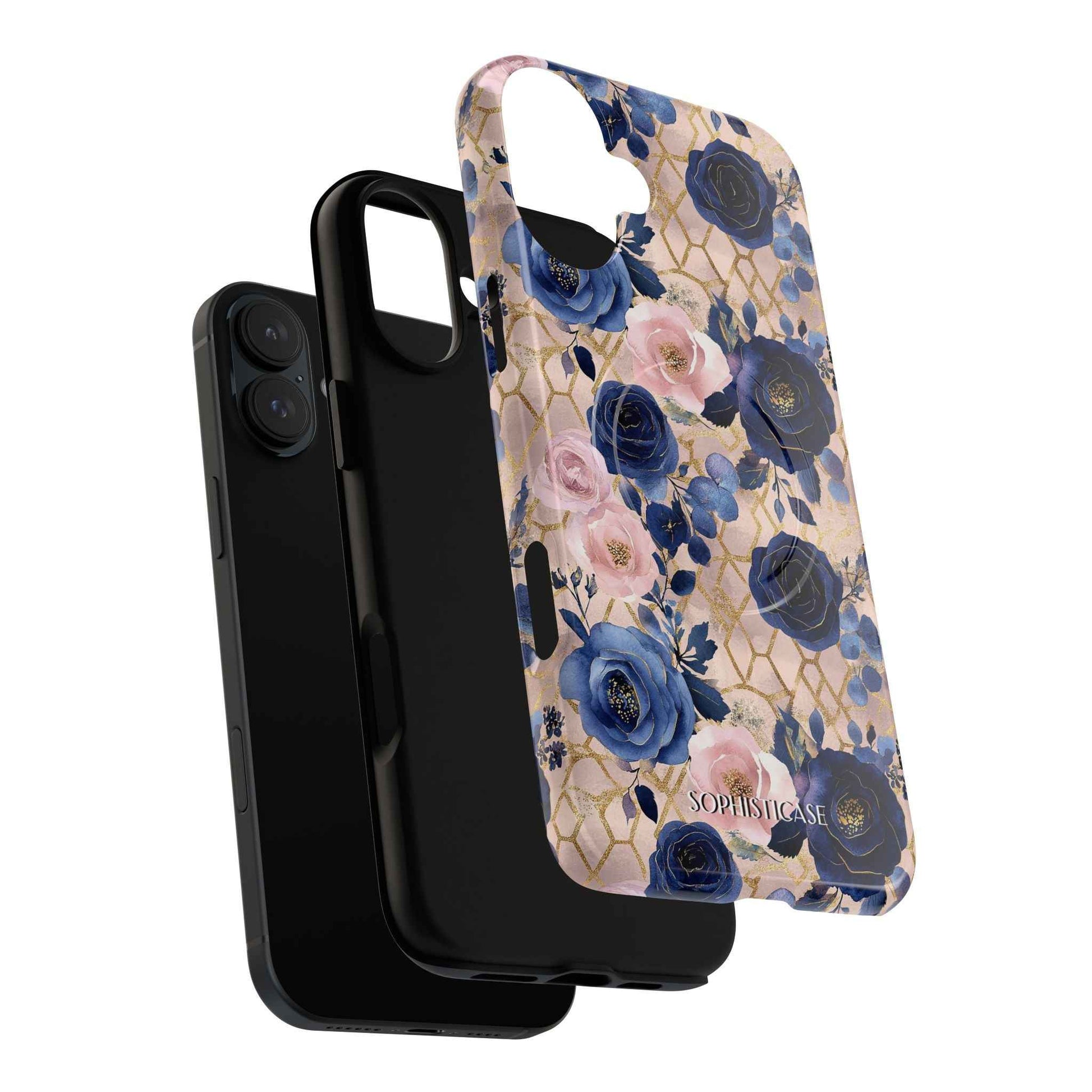 Royal Floral in Navy Blush - iPhone Magsafe Case