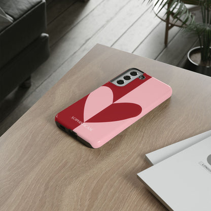 Be Mine in Red and Pink - iPhone Case, Samsung Galaxy Case, Google Pixel Case