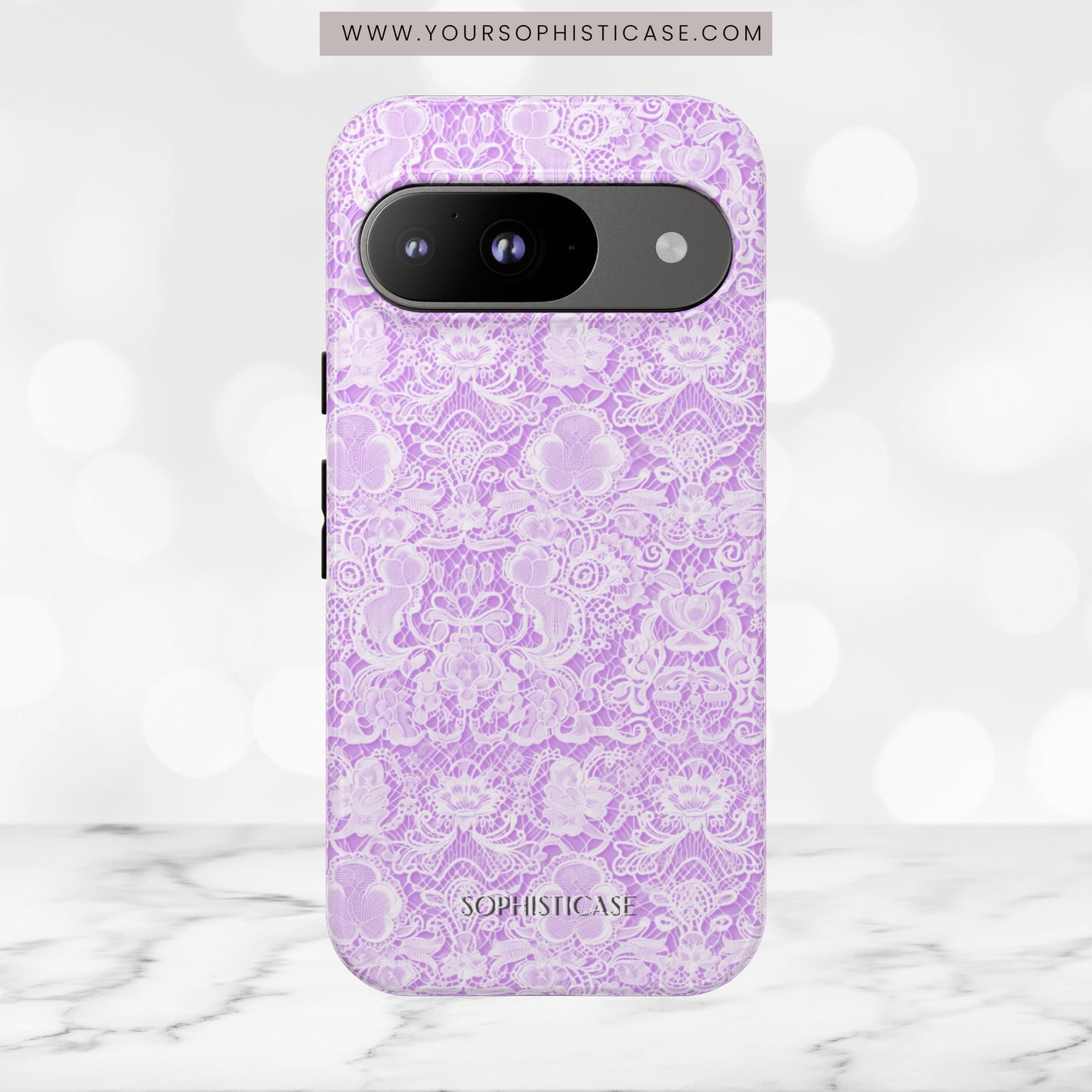 Luxe Lace in Purple - iPhone Case, Samsung Galaxy Case, Google Pixel Case