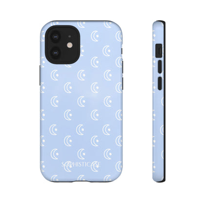 Moon Phase in Baby Blue - Tough Phone Case for iPhone