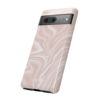 Liquid Dreams in Neutral Beige - Tough Phone Case