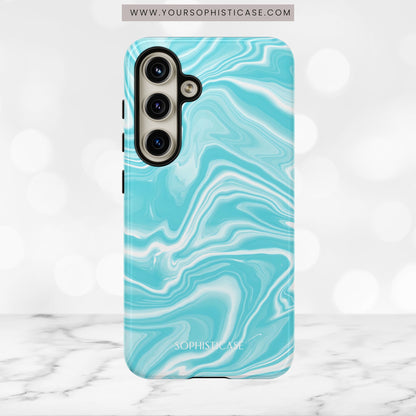 Liquid Dreams in Aqua - Tough Phone Case