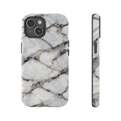 Marble Opulence in Cracked Beige - iPhone Case, Samsung Galaxy Case, Google Pixel Case