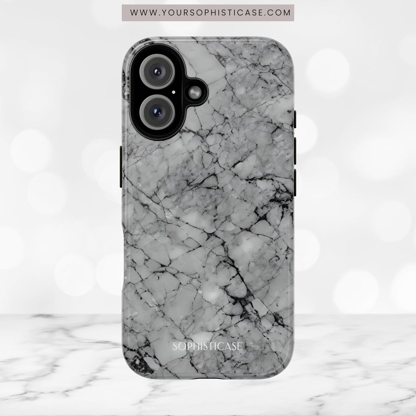 Marble Opulence in Grey - iPhone Case, Samsung Galaxy Case, Google Pixel Case