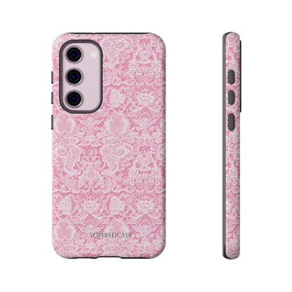 Luxe Lace in Pink - iPhone Case, Samsung Galaxy Case, Google Pixel Case