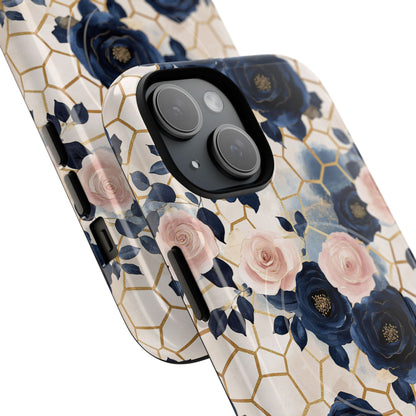 Royal Floral in Navy Hive - iPhone Magsafe Case