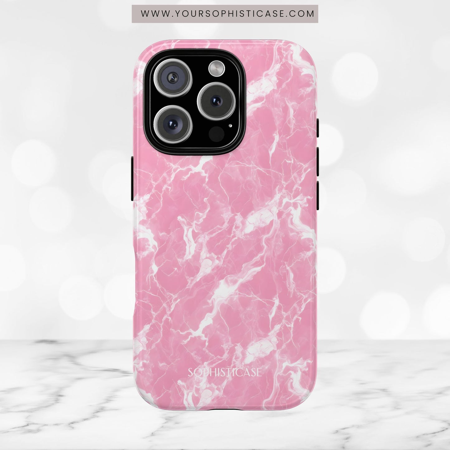 Marble Crush in Pink - Tough Phone Case