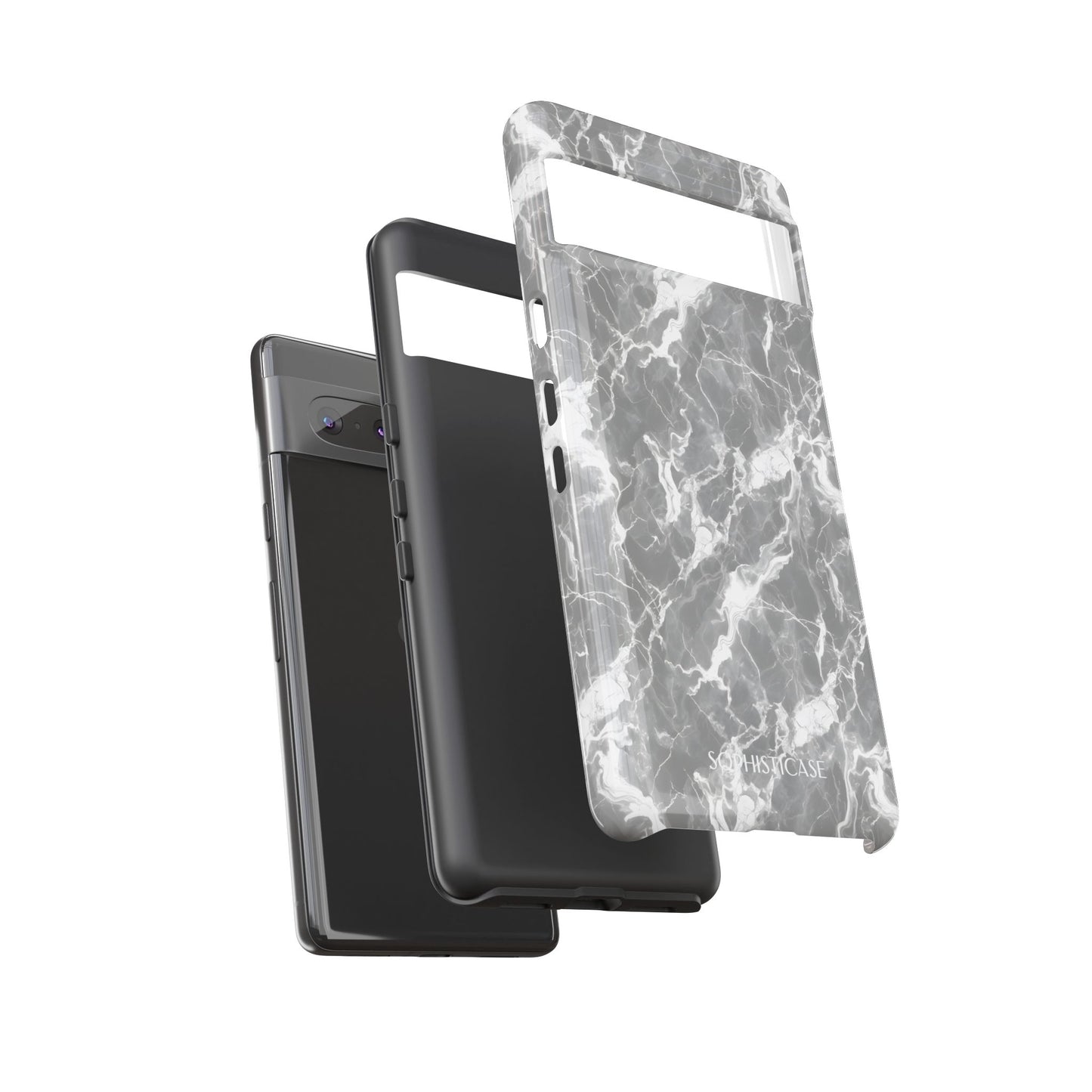 Marble Crush in Charcoal Grey - iPhone Case, Samsung Galaxy Case, Google Pixel Case