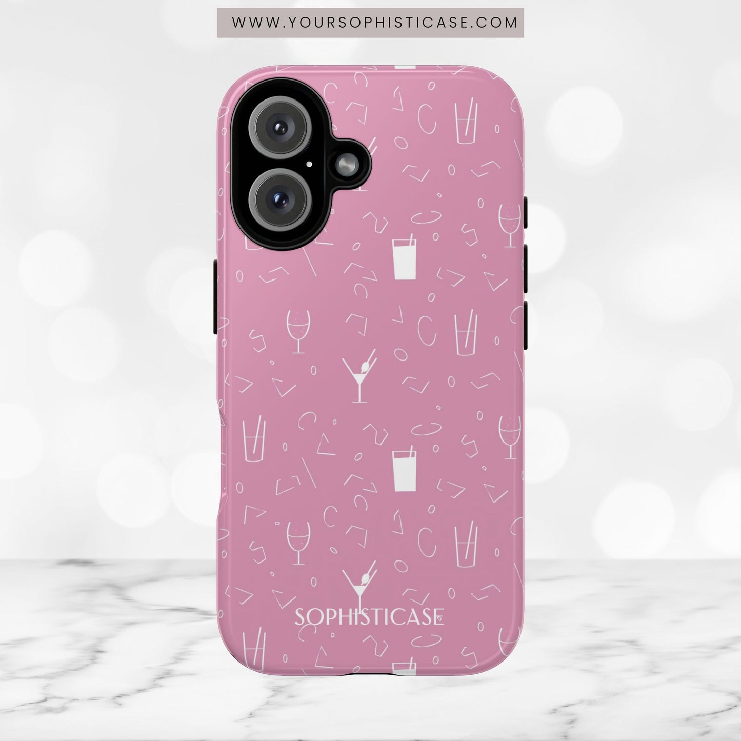 Cocktail Hour in Pink - iPhone Case
