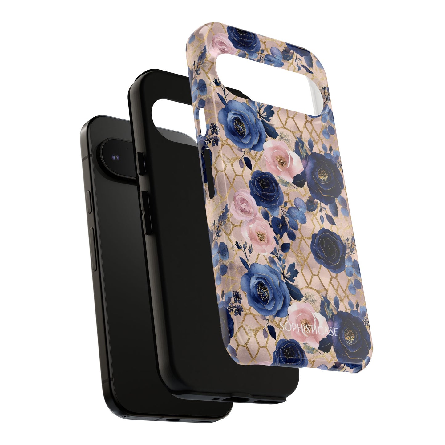 Royal Floral in Navy Blush - Tough Phone Case