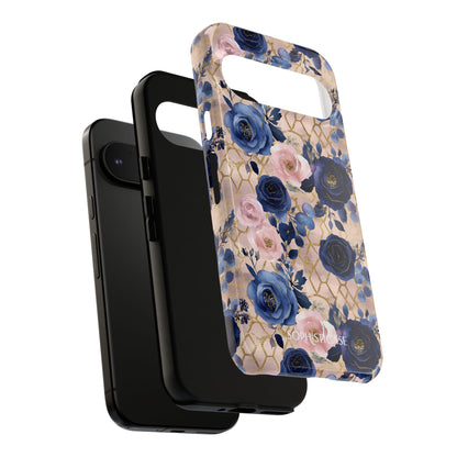 Royal Floral in Navy Blush - Tough Phone Case