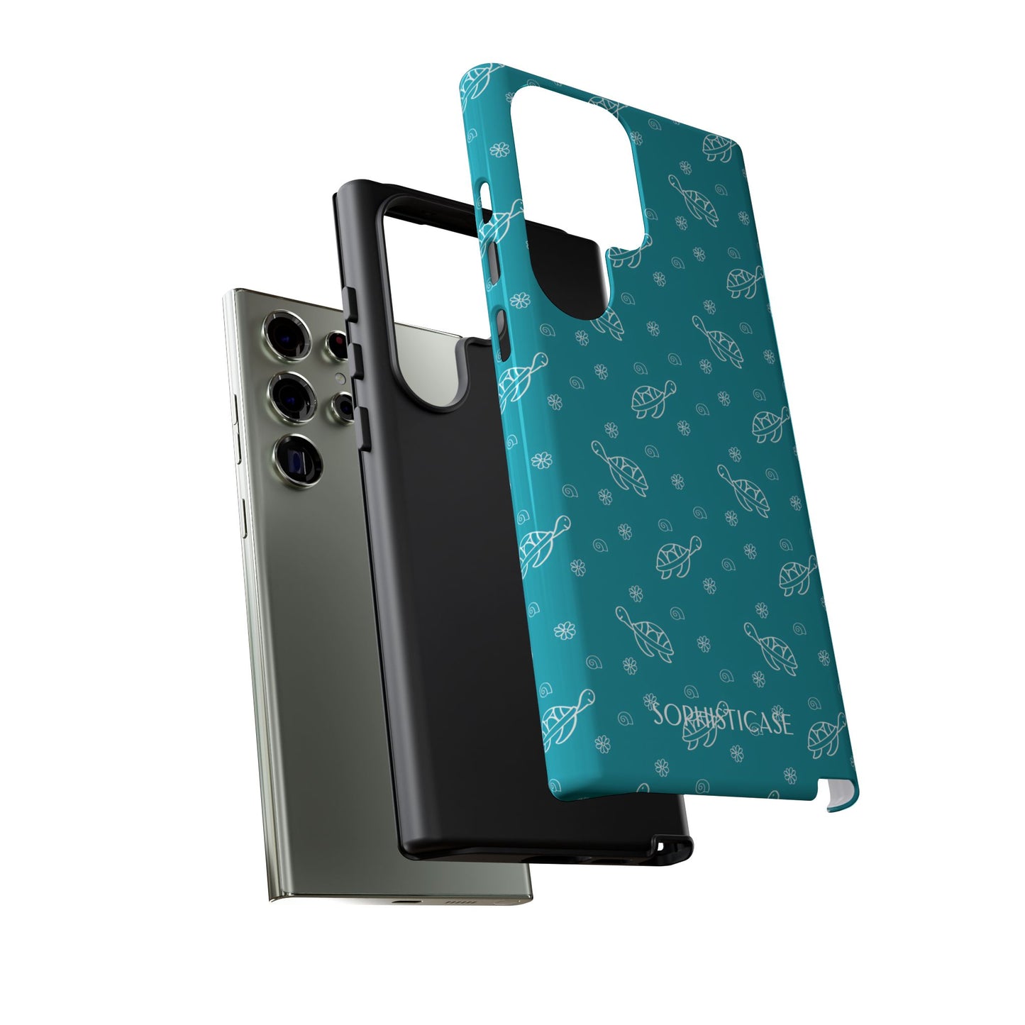 Turtle Island in Aqua - Tough Phone Case for Samsung Galaxy