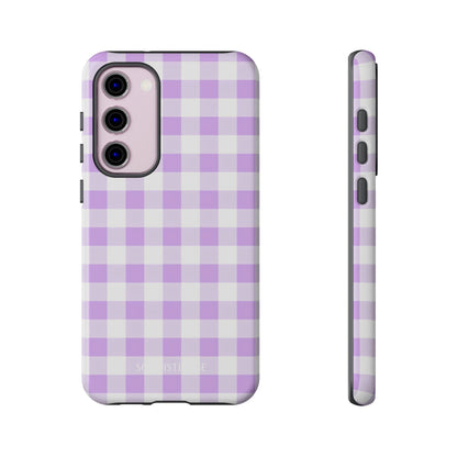 Gingham in Purple - Samsung Galaxy Case