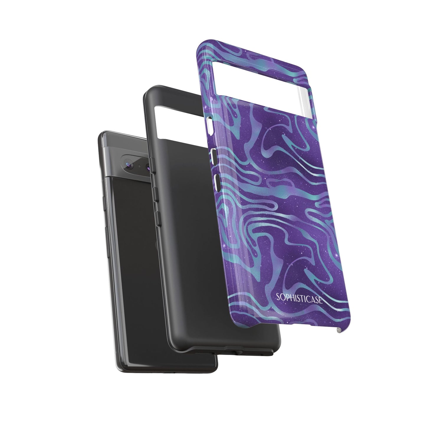 Cosmic Zebra in Blue & Purple - iPhone Case, Samsung Galaxy Case, Google Pixel Case