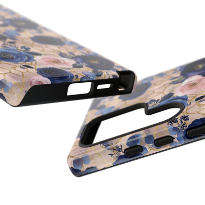 Royal Floral in Navy Blush - Tough Phone Case