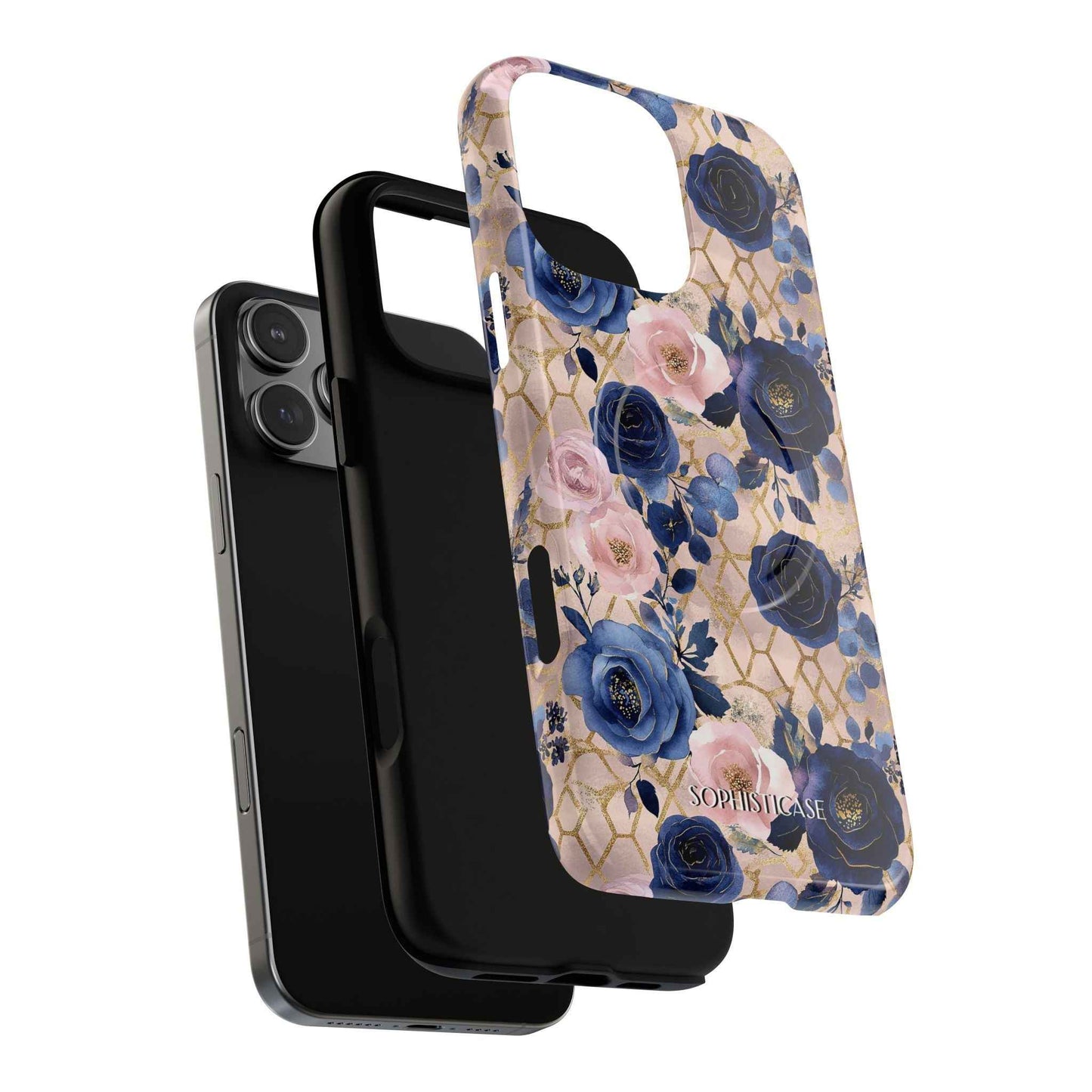 Royal Floral in Navy Blush - iPhone Magsafe Case