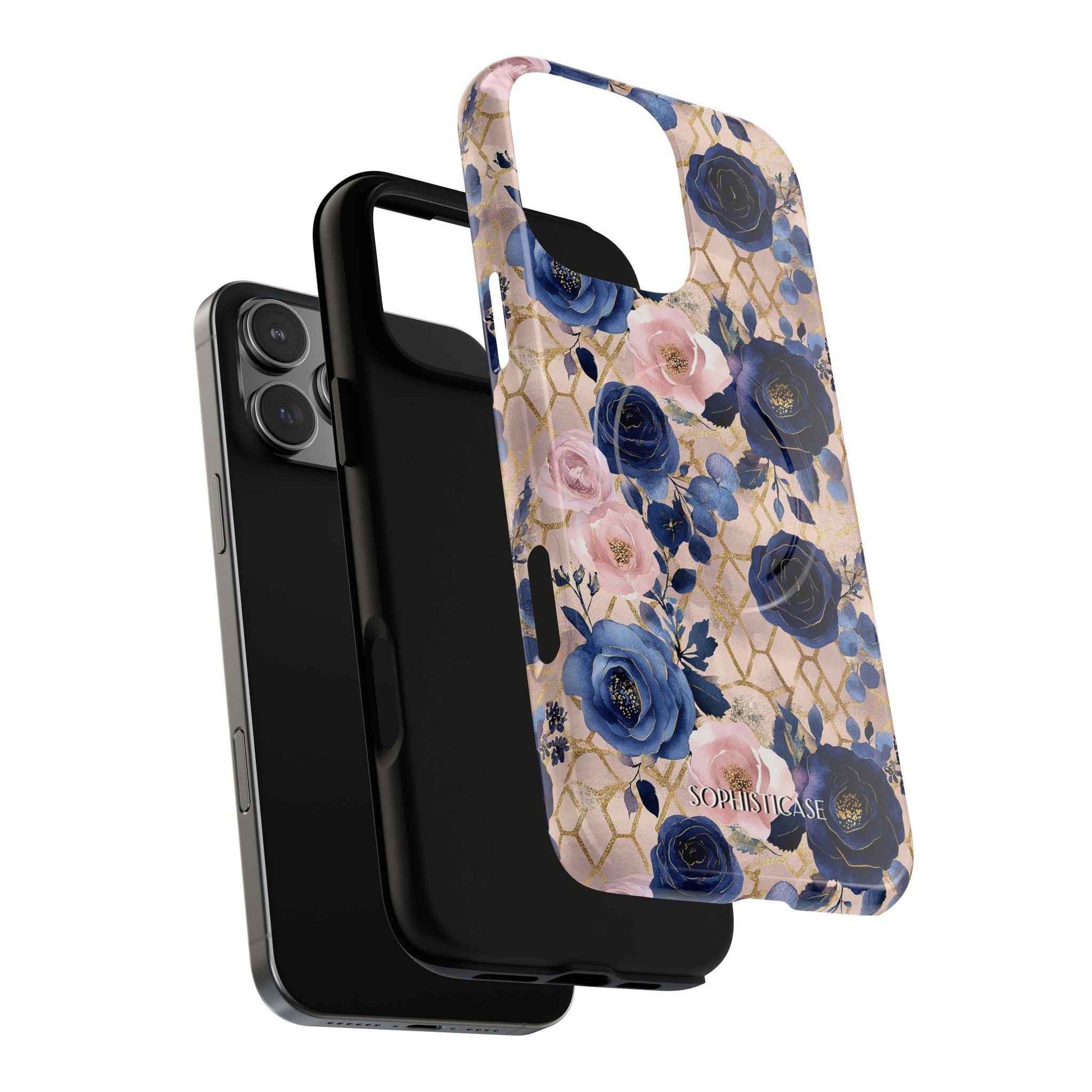 Royal Floral in Navy Blush - iPhone Magsafe Case