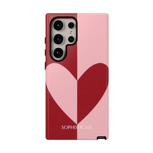 Be Mine in Red and Pink - Protective Phone Case for Samsung Galaxy