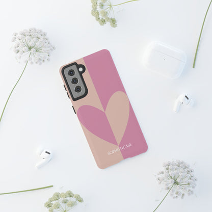 Be Mine in Pink and Brown - iPhone Case, Samsung Galaxy Case, Google Pixel Case