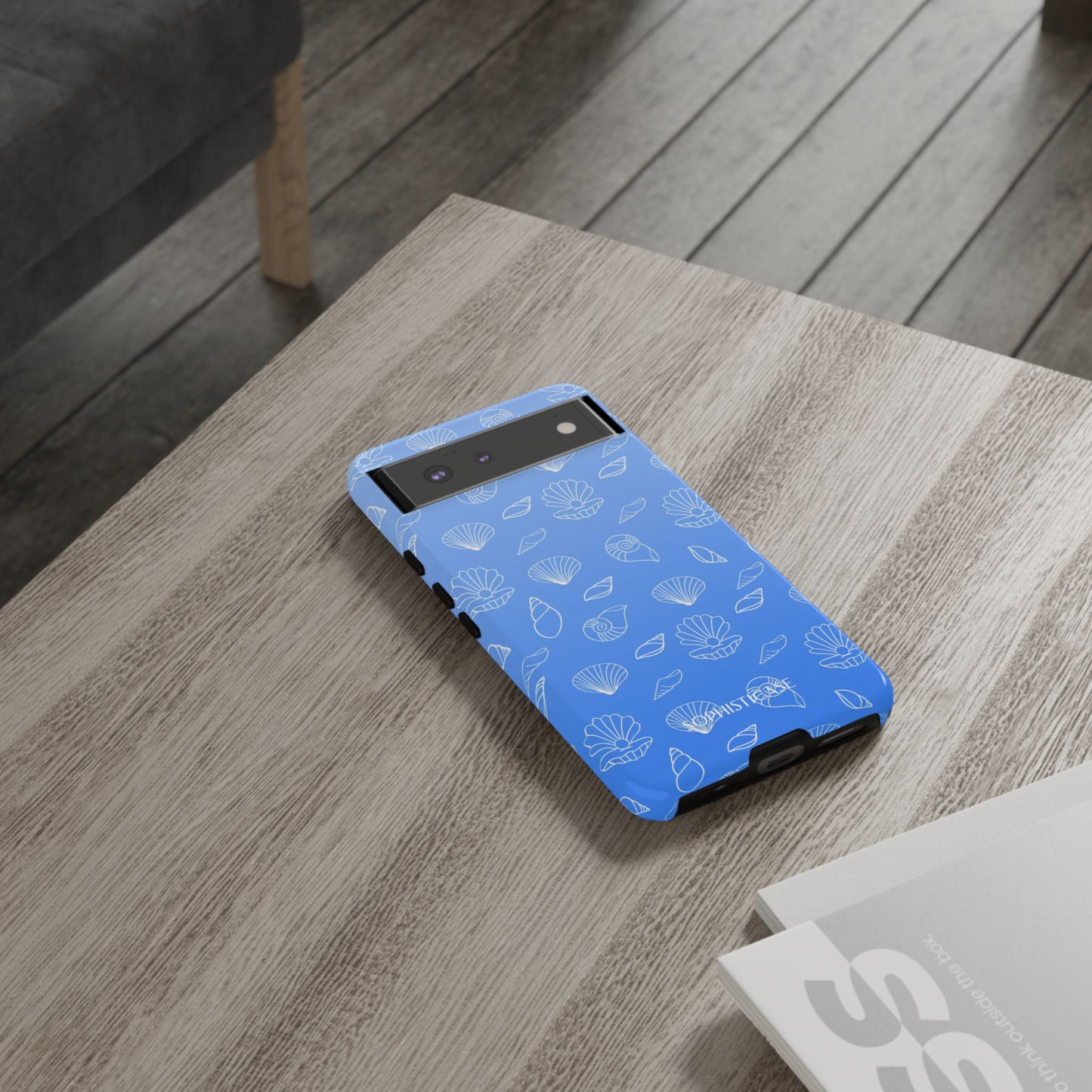 Seashell Society in Ocean Blue - iPhone Case, Samsung Galaxy Case, Google Pixel Case