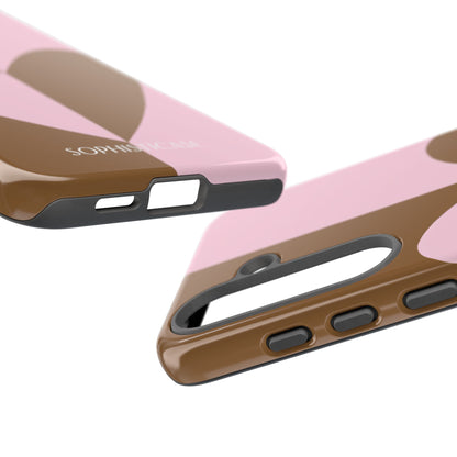 Be Mine in Pink and Brown - iPhone Case, Samsung Galaxy Case, Google Pixel Case