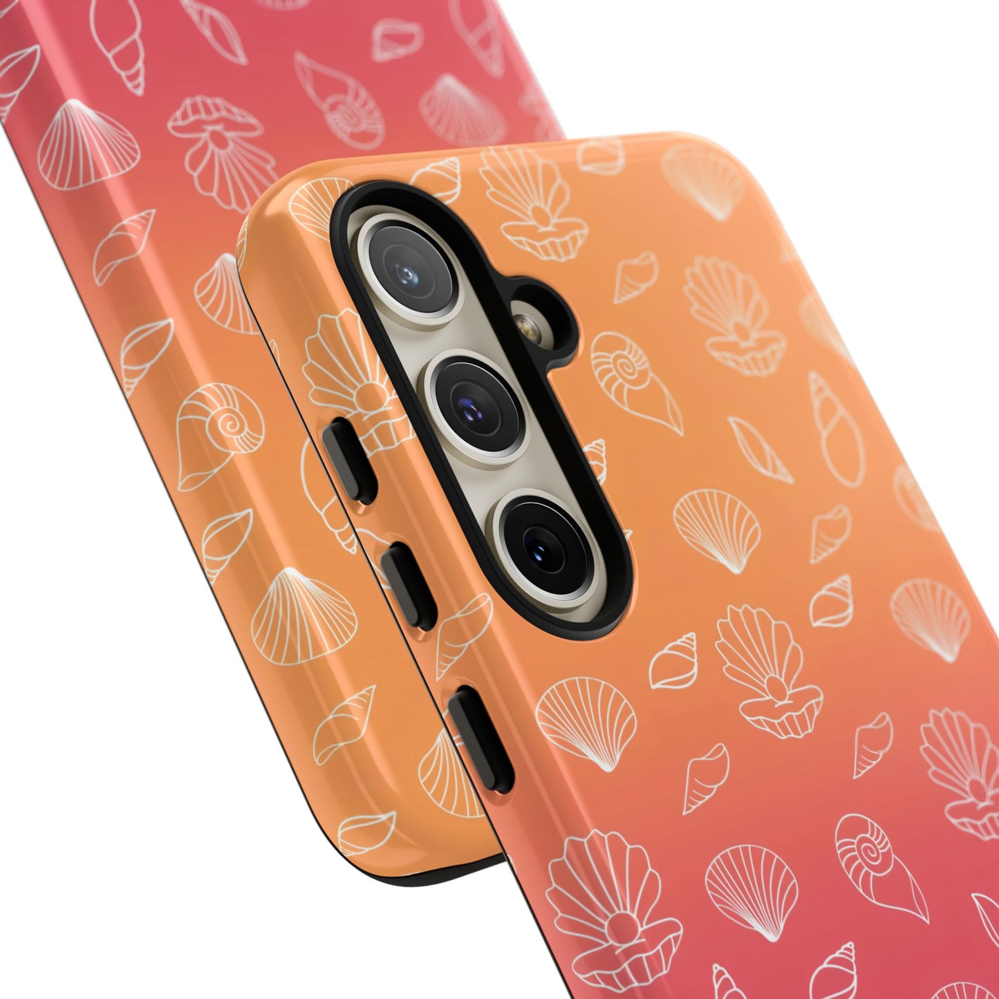 Seashell Society in Sunset Orange - iPhone Case, Samsung Galaxy Case, Google Pixel Case