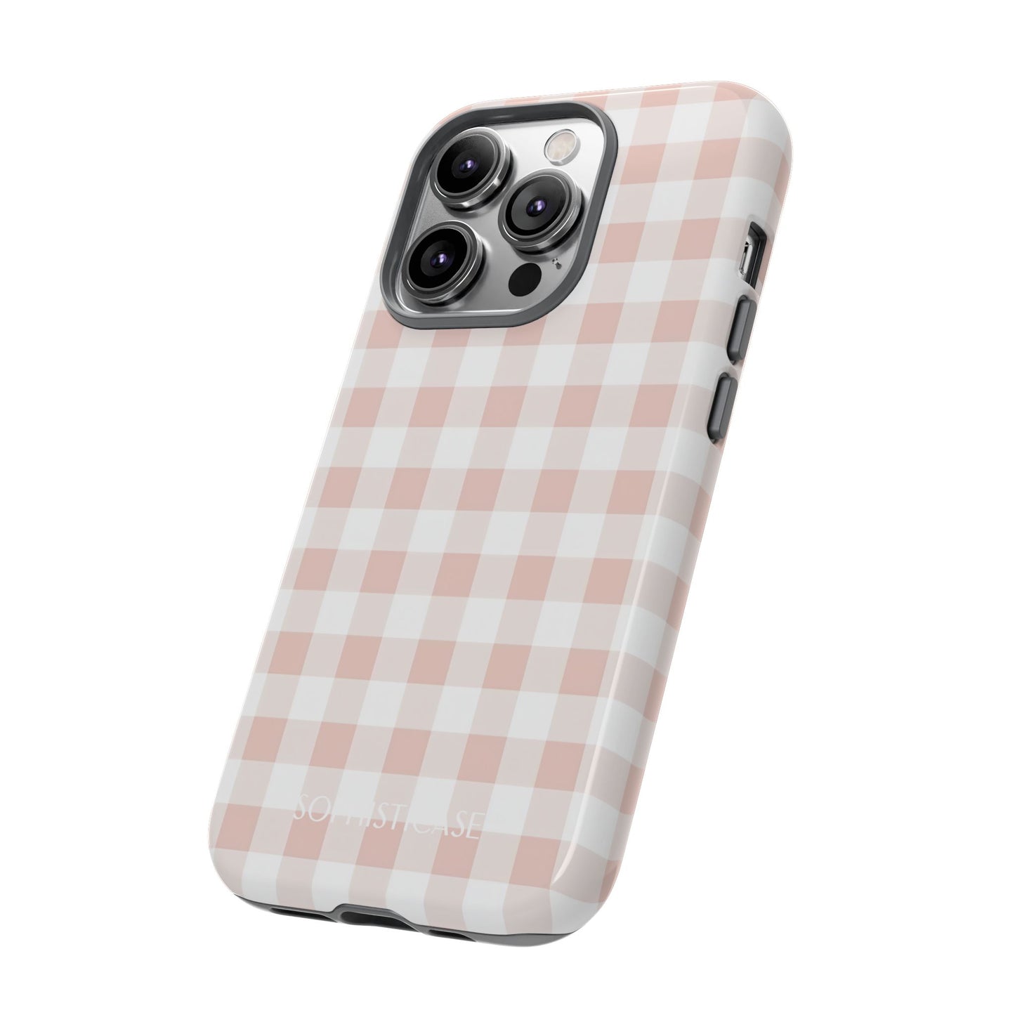 Tough Case - Gingham in Neutral Beige