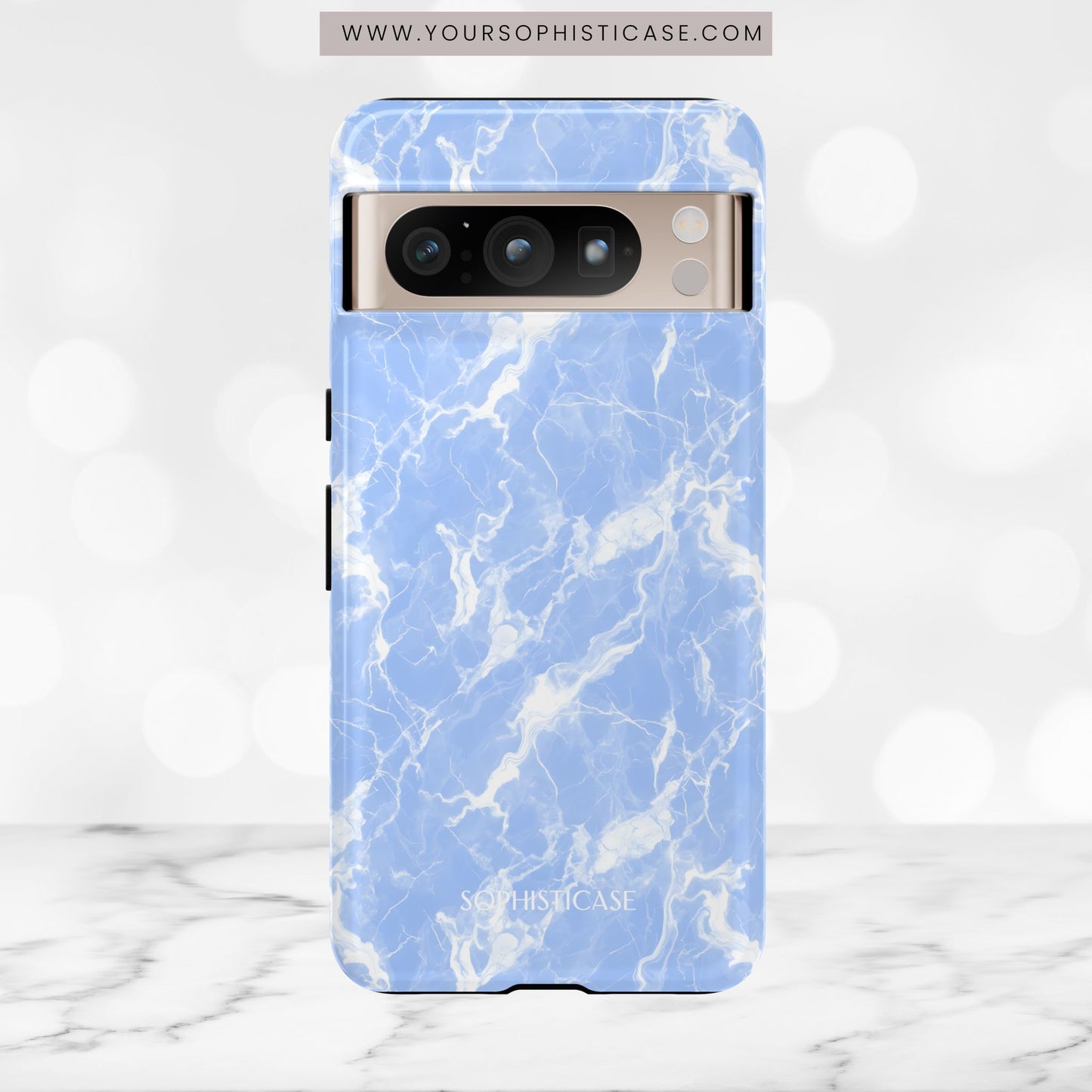 Marble Crush in Blue - Tough Phone Case