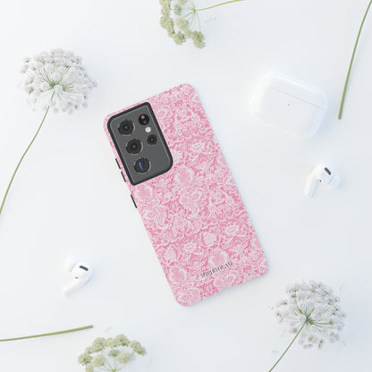 Luxe Lace in Pink - iPhone Case, Samsung Galaxy Case, Google Pixel Case