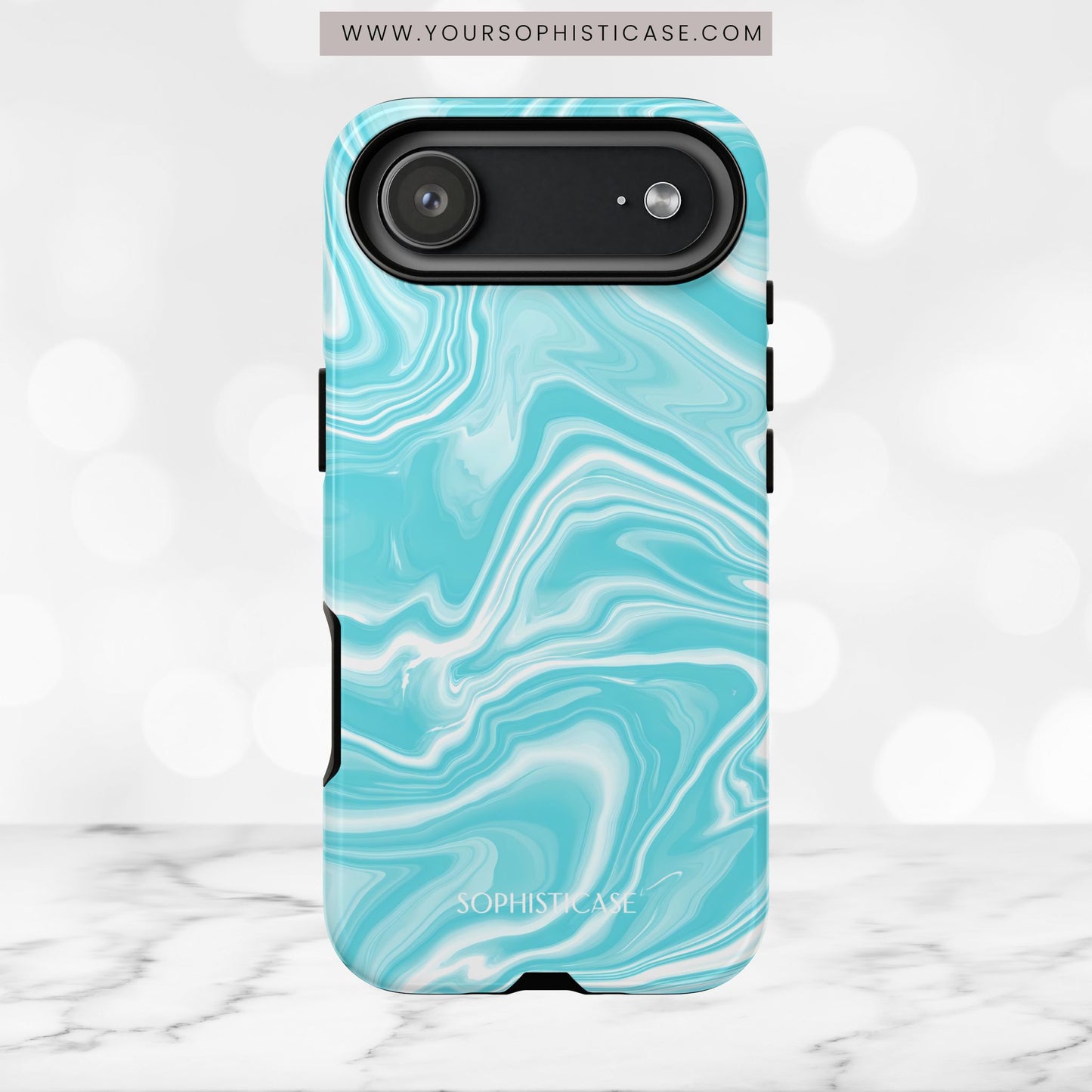 Liquid Dreams in Aqua - Tough Phone Case