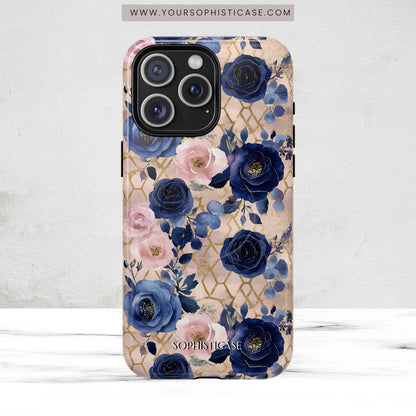 Royal Floral in Navy Blush - iPhone Magsafe Case